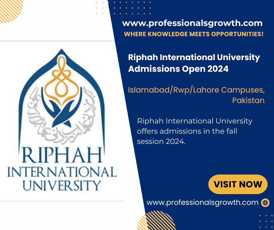 Riphah International University Admissions Open – Fall 2024