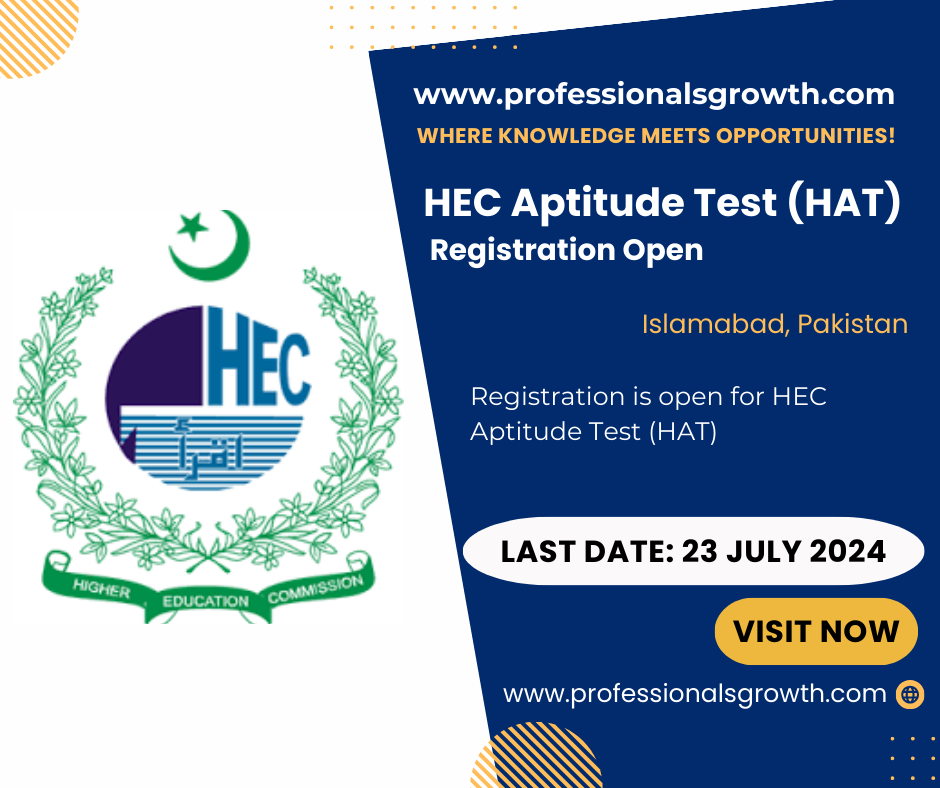 HEC Aptitude Test | HAT | Higher Education Commission | Registration Open